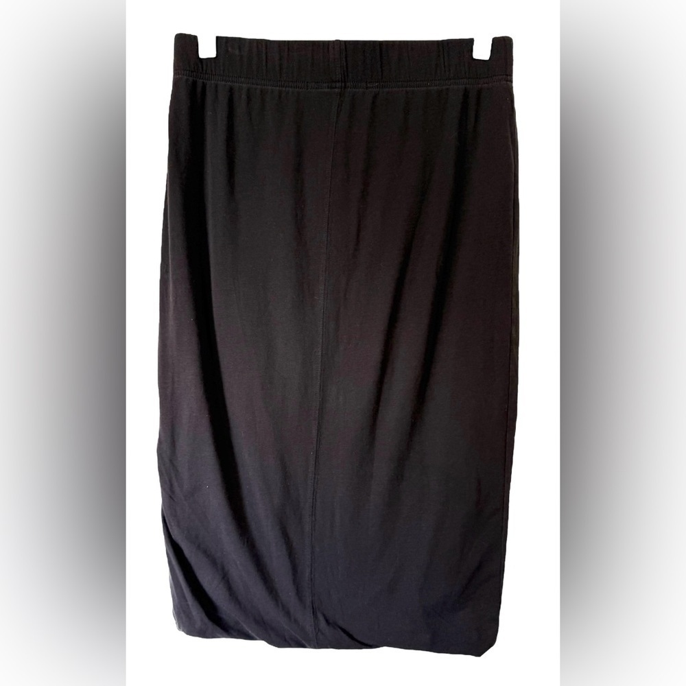 Peruvian Connection Women's Midi Skirt Black Pima Cotton Blend Size Medium - Picture 4 of 4
